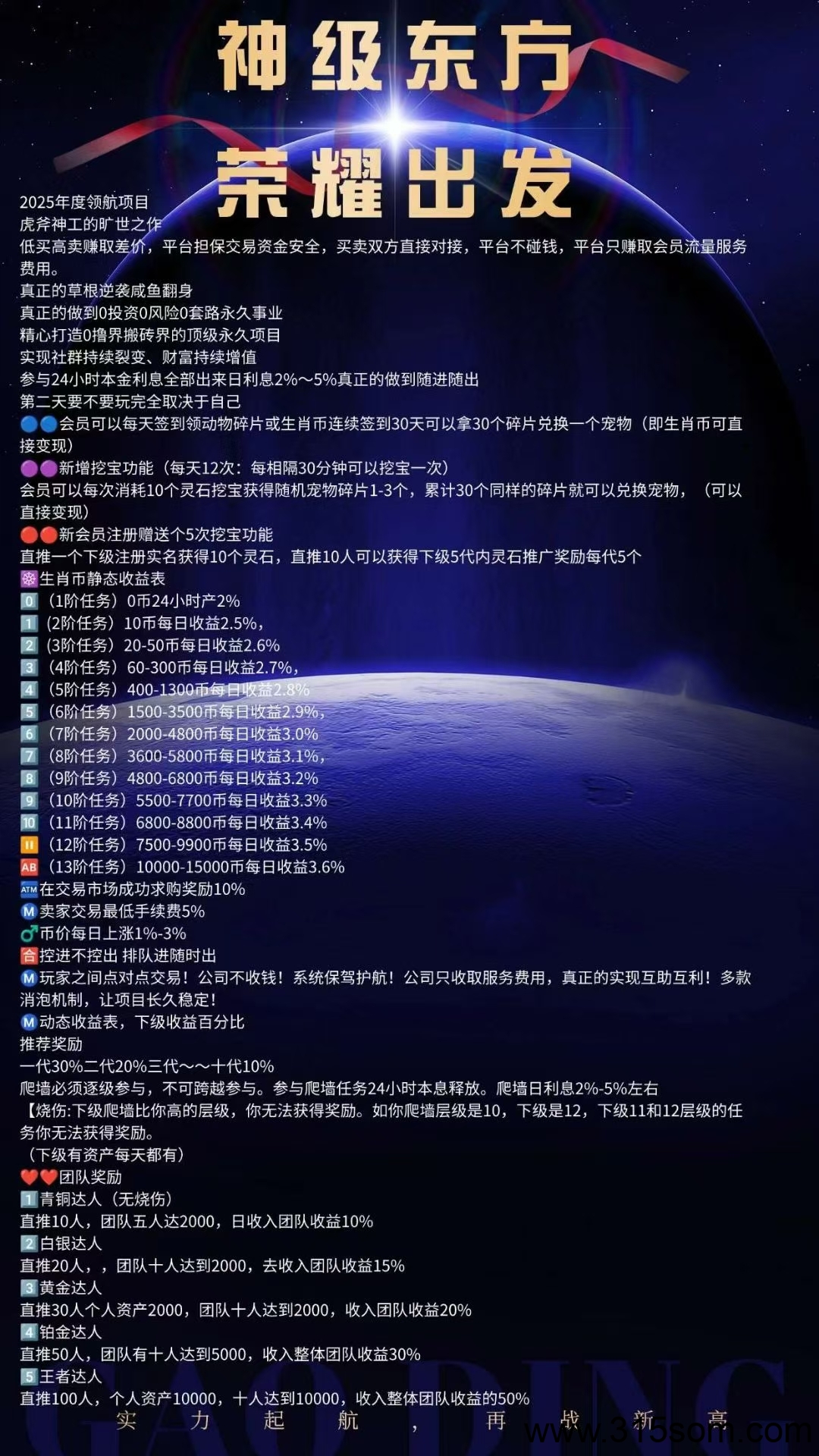 神级东方，爬墙模式，已开交易打造0撸界搬砖界的永久项目实现社群持