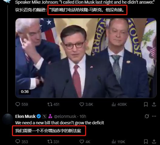 马斯克特朗普闹掰，电话都不接了！美债有多危险?
