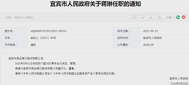 宜宾银行：蒋琳执掌行长，曾任“副行长”履历为何不提？