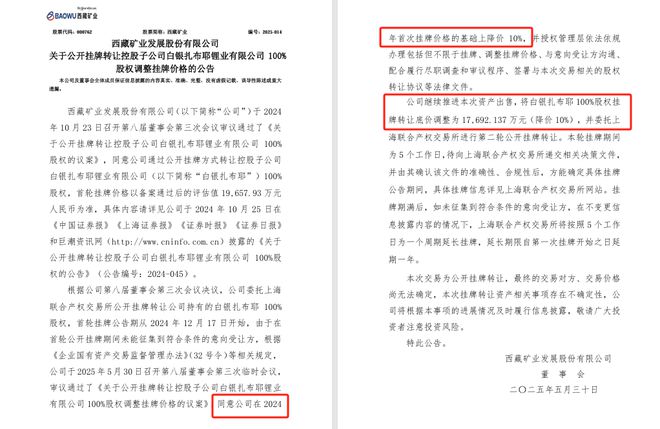 西北锂矿巨头“僵局”，资产打折也卖不动