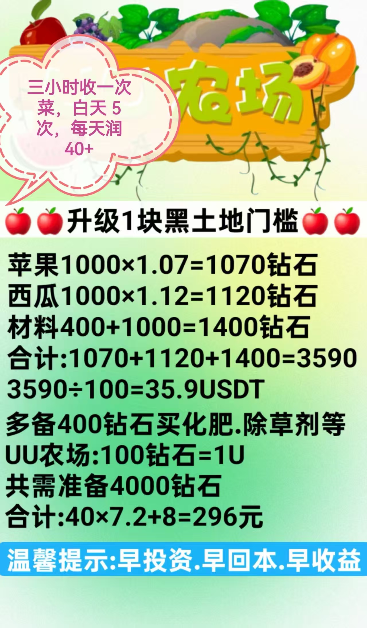 《UU农场》 首码火爆上线，农场种菜，简单易懂，首批稳定吃肉！