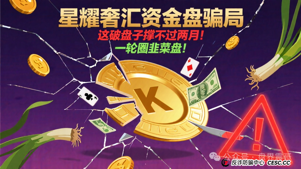 星耀奢汇资金盘骗局,这破盘子撑不过两月!一轮全韭菜盘!